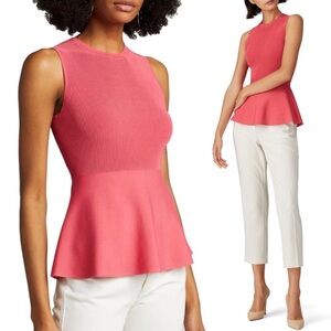 Theory Textured Shell Knit Tank in Pink Size Medium